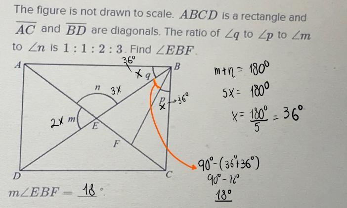 The figure is not drawn to scale. ABCD is a rectangle and AC and BD are diagonals-example-1