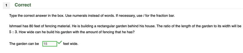 Ishmael has 80 feet of fencing material. He is building a rectangular garden behind-example-1