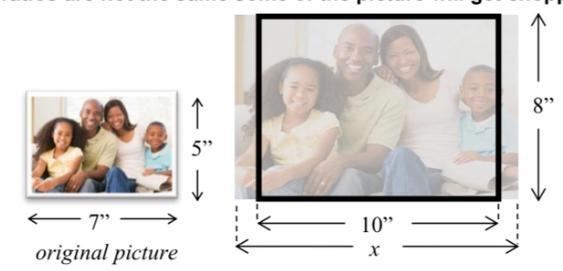 A person wants to increase a (5 in. x 7 in.) photo to an (8 in. x 10 in.) but since-example-1