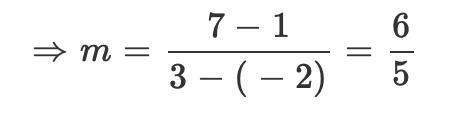 What is the slope of the line that passes through the points A(-2,-1) and B(3, 5)?-example-2