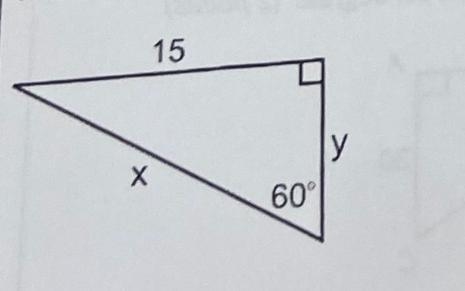 Find the missing sides of the triangle. Leave youranswers as simplified radicals.-example-1