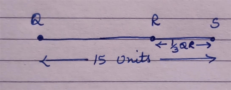 Points Q, R, and S are collinear, and R is between Q and S as shown at the right. If-example-1