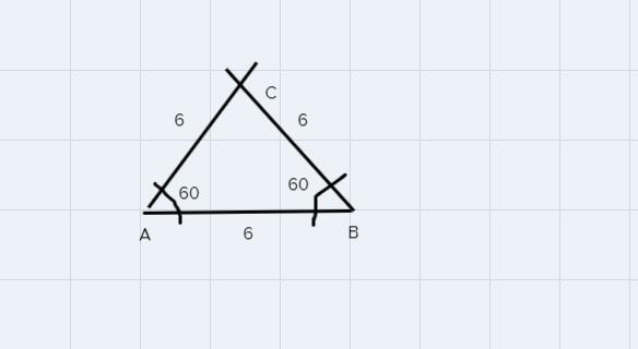 Make An equilateral Triangle with a side measurement of 6 inches. Now using a ruler-example-2