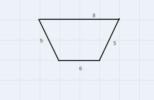 Find the area Of an isosceles trapezoid with legs 5 and bases 6 and 8-example-1