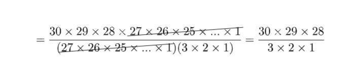 1) To win the small county lottery, one must correctly select 3 numbers from 30 numbers-example-2