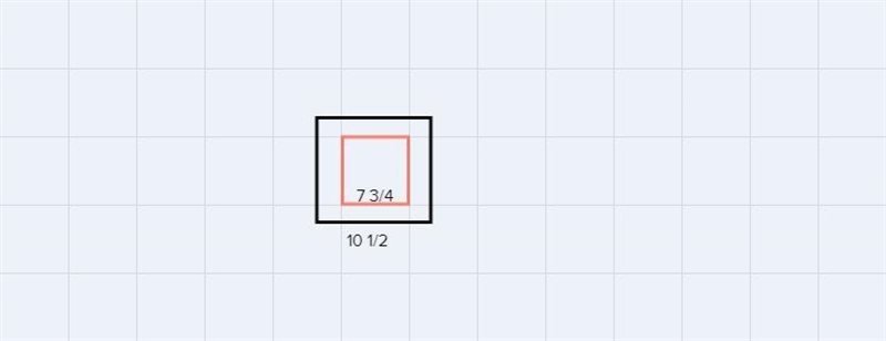 A border to surround a picture is to be cut from an 10 1/2 in. by 10 1/2 in. mat board-example-1