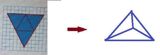 Drag the name of each solid to identify its net. triangular prism triangular pyramid-example-2