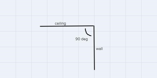 The intersection of a wall and the ceiling illustrate what geometric figure-example-1