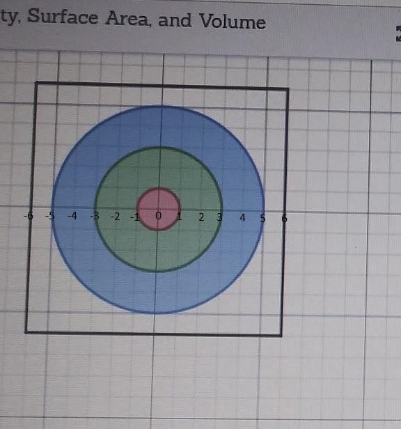 Probability of getting a bull's eye is ___. Write amswer as a fraction and show your-example-1