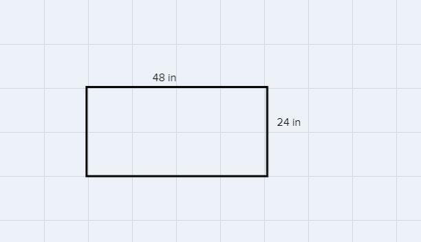 A rectangular window is 48 in long and 24 in wide. Raina would like to buy a screen-example-1