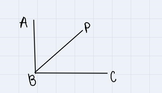 1.P lies in the interior of 4ABC. m ABP =3x+7, m4PBC = x+3, and m 4ABC=6x-10What is-example-1