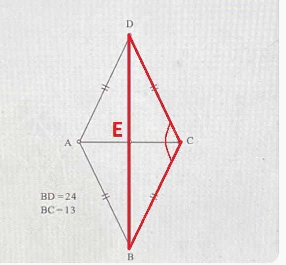 Find the area of the figure. Use trigonometry and draw a diagram. Do not use the Pythagorean-example-1