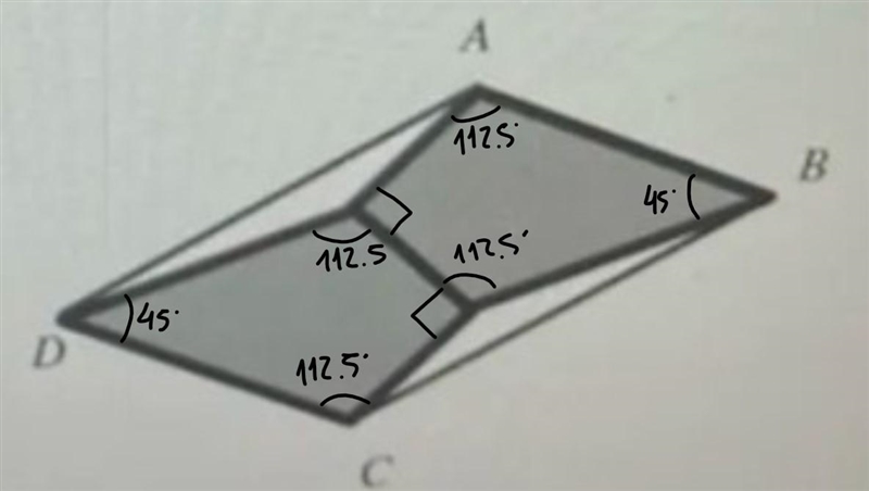 Geometry help with lines.The floor pattern correspond to two overlapping squares.-example-2