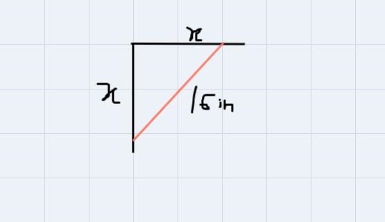 vishal is building a gazebo and wants to brace each corner by placing a 16 inch wooden-example-1