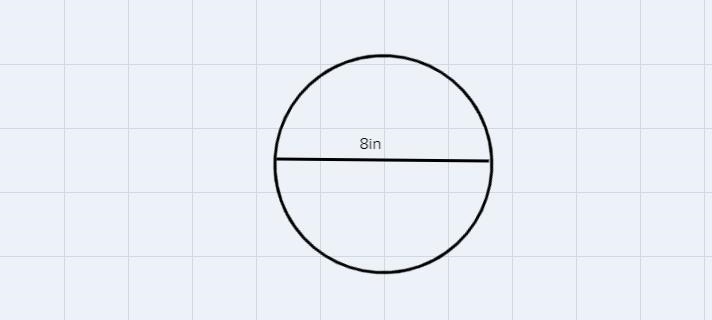 if a diameter of a small pizza is 8 in it's a small pizza is cut into 8 pieces what-example-1