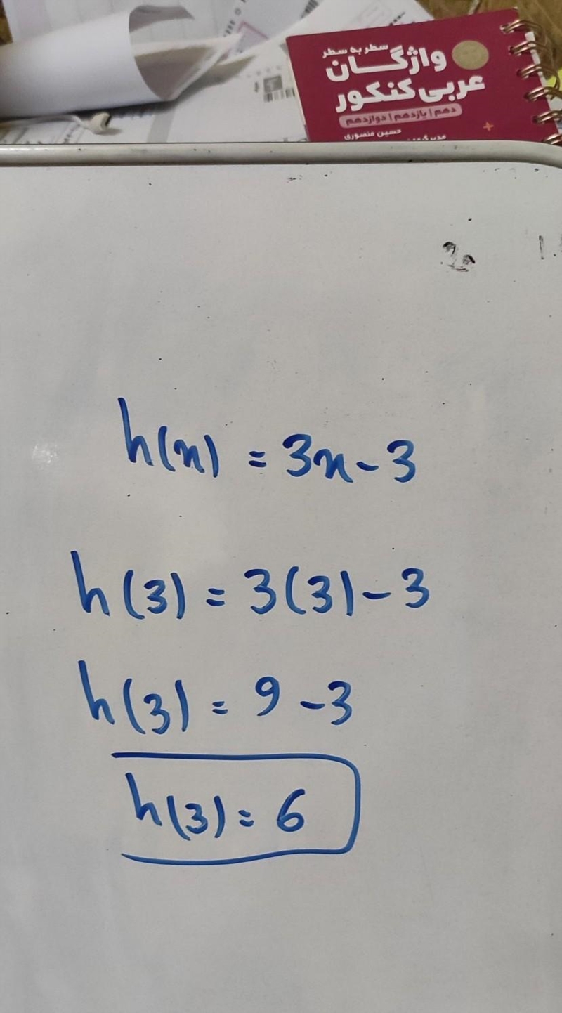 H(x)=3x−3, find h(3).-example-1