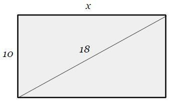 A Sony television has a rectangular screen with a diagonal measurement of 18 inches-example-1