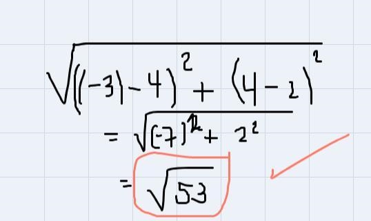 The quadrilateral ABCD has vertices A(-4, -3), B(-3, 2), C(2, 4), and D(4, -3). Find-example-5