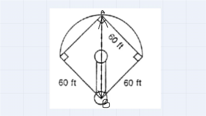 In a softball game, how far must the catcher throw to second base?-example-1