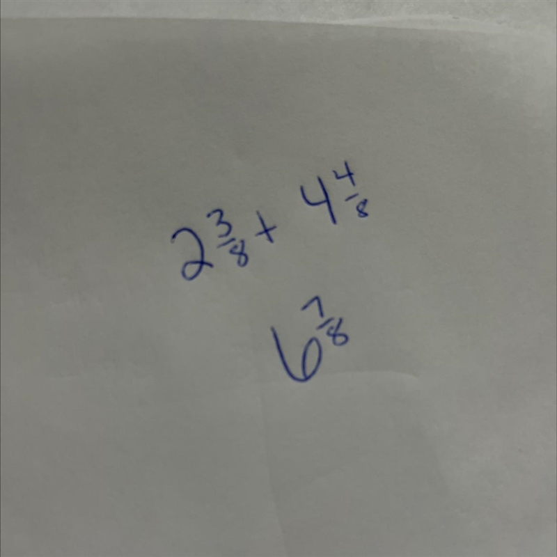 Find the sum. 2 3/8 + 4 4/8-example-1