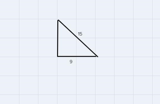 A right triangle has a hypotenuse of length 15 and a leg of length 9 what is the length-example-1