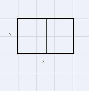 a rectangular playground is to be fenced off and divided in two by another fence parallel-example-1