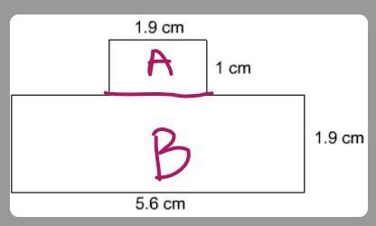 What is the area of the figure?Assume that all angles are right angles A) 10.64 cm-example-1