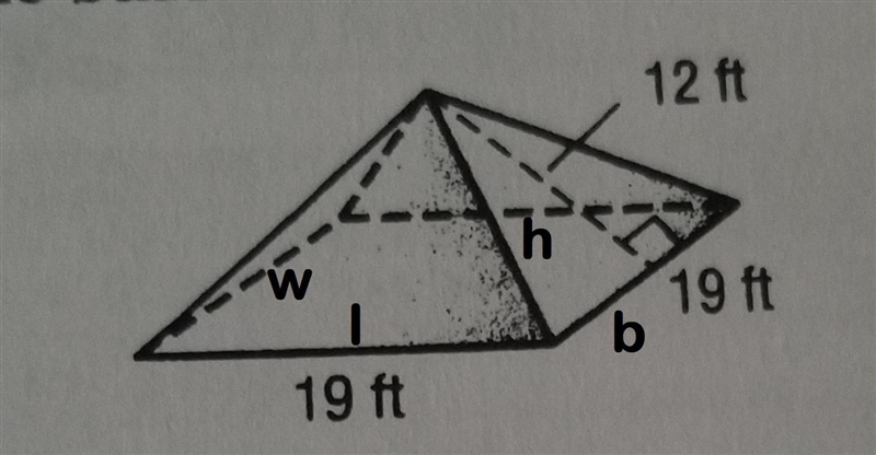 Surface area of a square pyramid with measures of 19, 19, 12-example-1