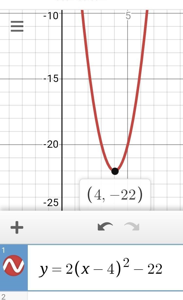 What will be the value of the constant term when the function f(x) = 2x^2 -16x +10 is-example-1