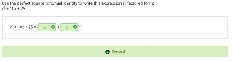 find the value of n so that the expression is a perfect square trinomial and then-example-1