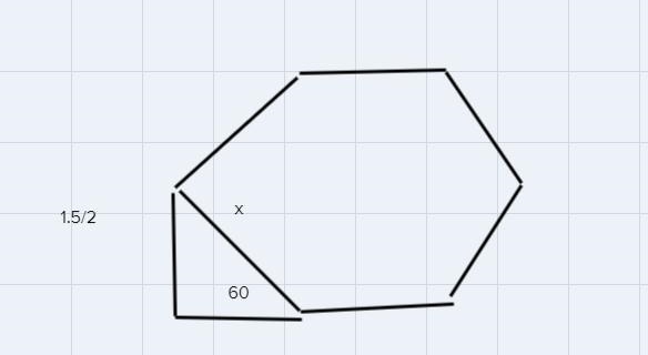 6. Find the distance from A to B for the hexagonal nut shown below: А 1.50 in BYo-example-1