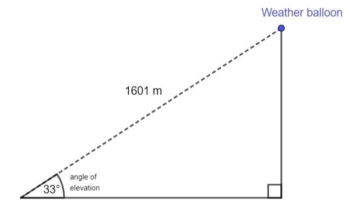 Please and Thank you! A meteorologist measures the angle of elevation to her weather-example-1