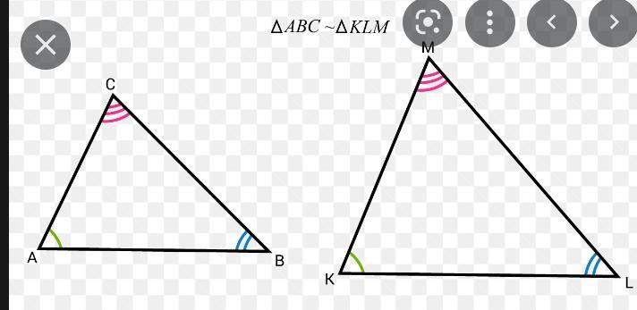 Is ABC LMNP if so, ae which similarity postulate or theorem applies-example-1