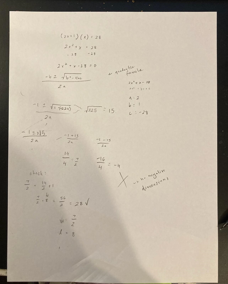 The length of a rectangle is I yd more than double the width, and the area of the-example-1