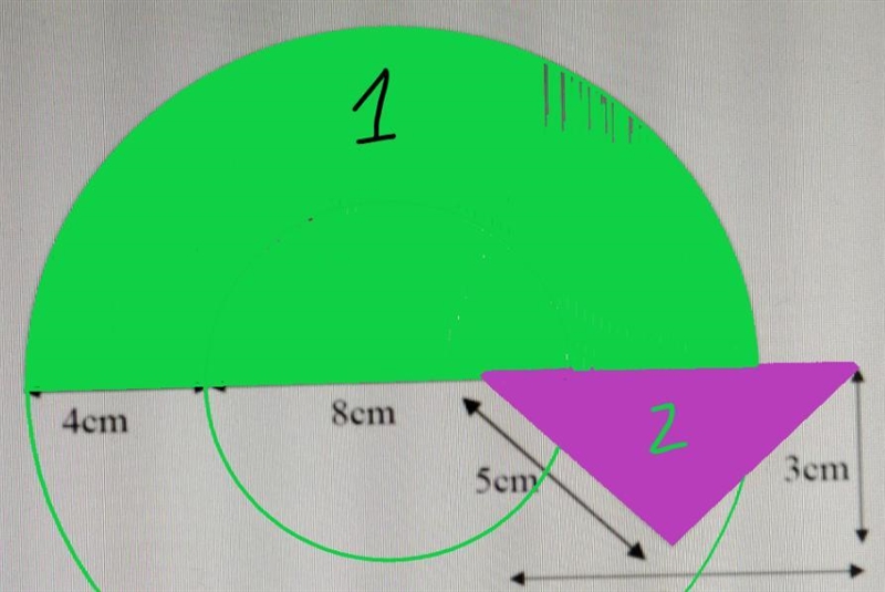 How do you find the area of the shaded region and using units-example-1