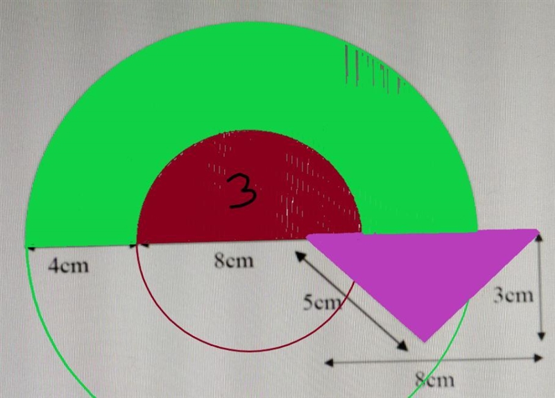 How do you find the area of the shaded region and using units-example-2