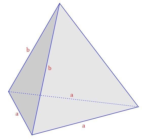 Find the total surface area of a tetrahedron whose base is an equilateral triangle-example-1