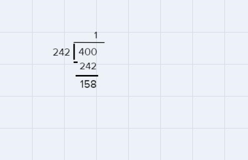 What is 0.4 divided by 0.242? Divide. I keep getting 0.65. I need help with step by-example-1