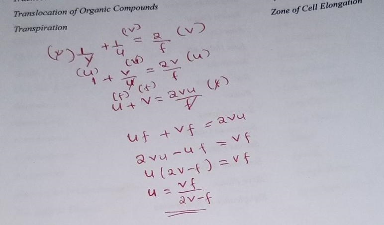 Make uthe subject of formula (1)/(v) + (1)/(u) = (2)/(f)​-example-1