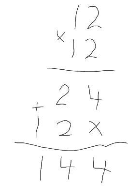 What is 12 times 12?-example-1