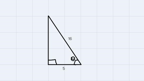 In a right triangle, if the hypotenuse is equal to 16 feet and the side adjacent to-example-1