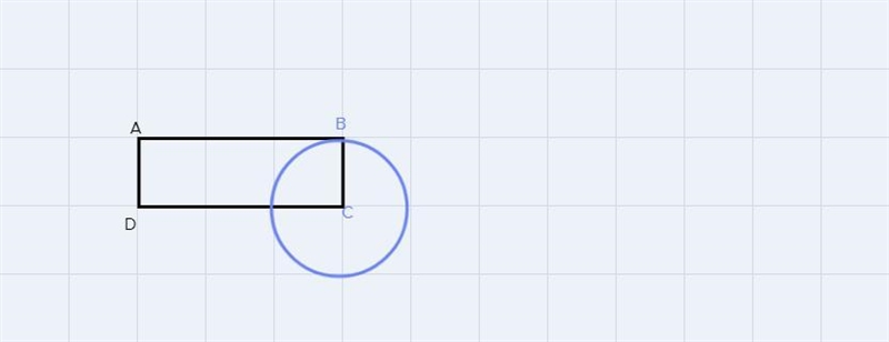 Sketch rectangle ABCD such that BC is the radius of circle B-example-1