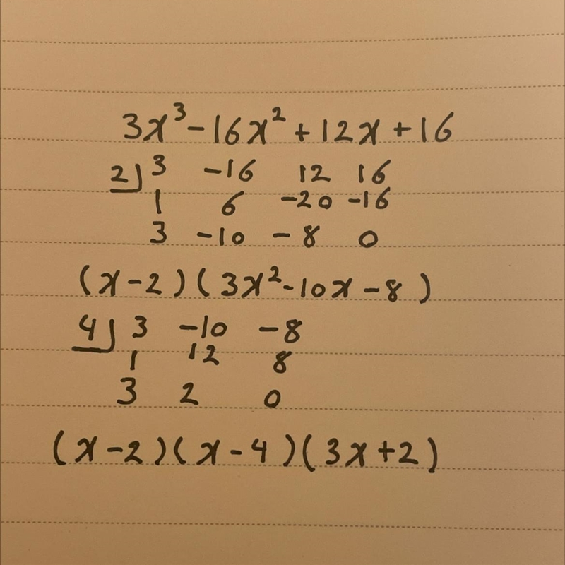 Using synthetic division, what is the factored form of this polynomial? 3.13 – 1612 + 121 + 16 - A-example-1