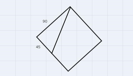 The bases on a baseball diamond are 90 feet apart. John is standing on 2nd base and-example-1