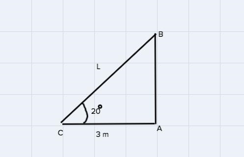 He A ladder is leaning against a vertical wall makes an angle of 20⁰ with the ground-example-1