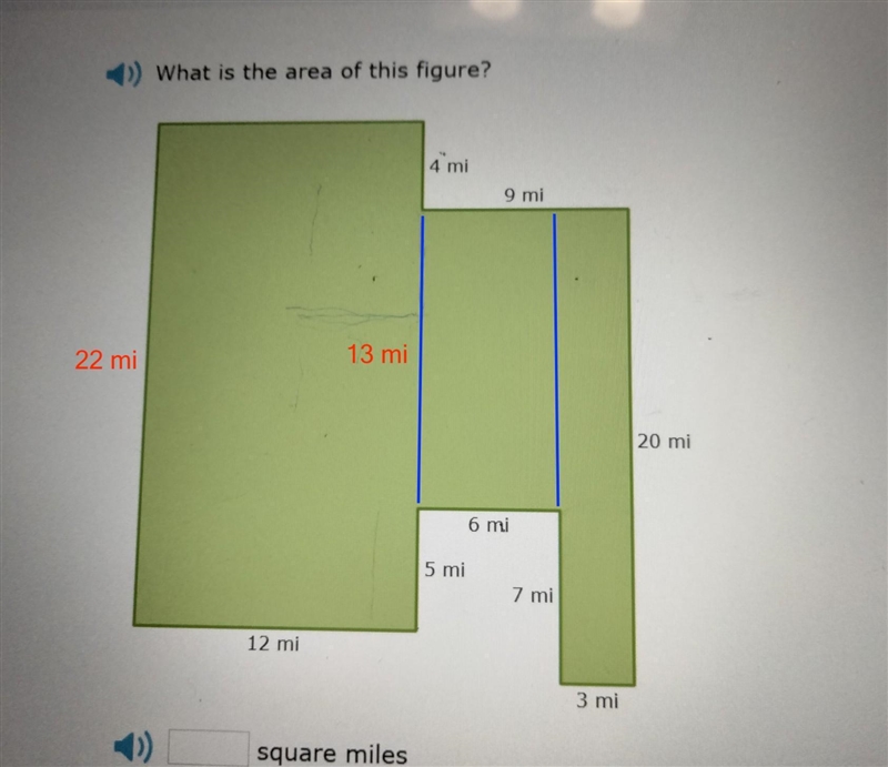 Part 21. NO LINKS!! What is the area of this figure?​-example-1