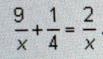 Question 20 of 25Solve the rational equation:9x1 24 xO A. There is no solution.B. X-example-1