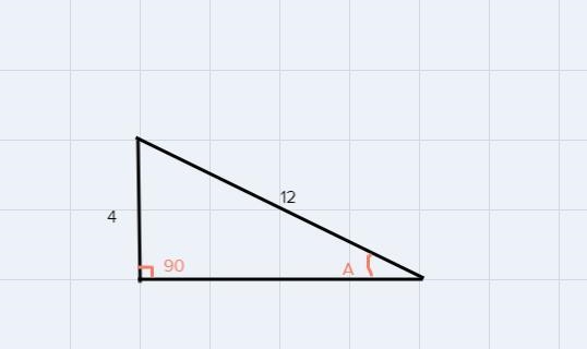 What is the measure of angle A? O 19.47 degrees O 18.43 degrees O 0.33 degrees O 70.53 degrees-example-1