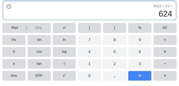 What is 8112 divided by 13-example-1