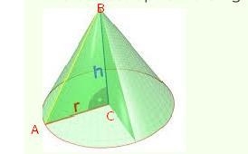 In the triangle AC=6in and BC=7in. Triangle ABC is rotated about segment BC. Determine-example-1